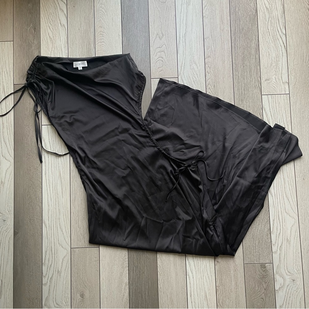 MARBLE Black Satin Top